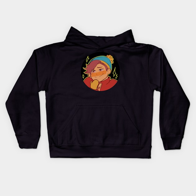 Shiny Cartman Kids Hoodie by emilyartstudios